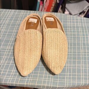 MIA Women's Beige Woven Flats